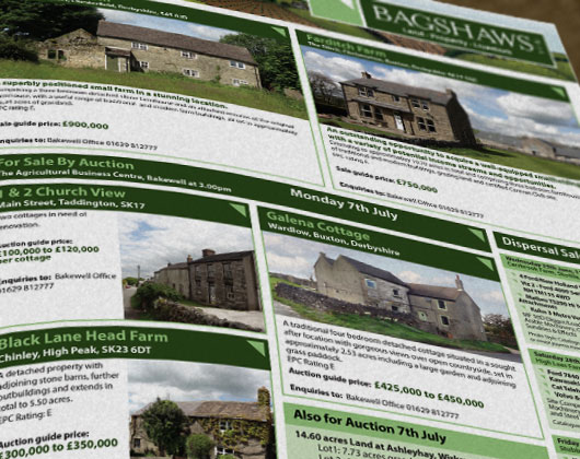 Bagshaws estate agent, newspaper adverts