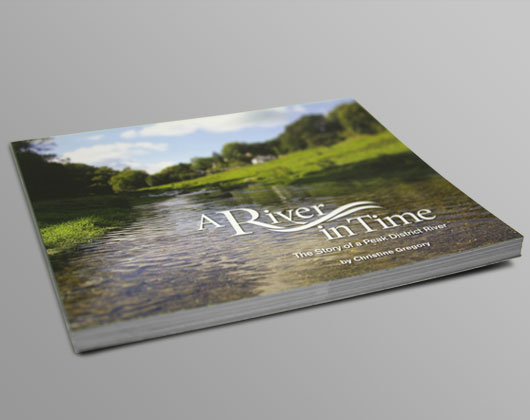front cover of a river in time book designed and published by grafika