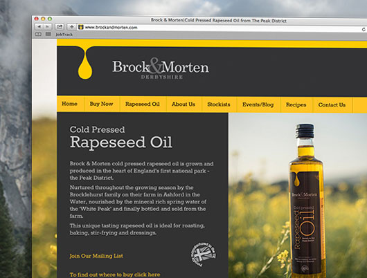 brock and morten cold pressed rapeseed oil, website, web design, cms, content managment, ecommerce, shop, online store