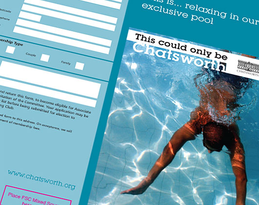 chatsworth house, derbyshire, swimming pool, leisure centre, print design bakewell