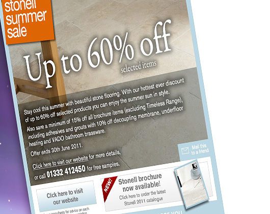stonell, stone flooring, edm, mailchimp, electronic direct mailer, email, mailing list, web design, html, graphic design, bakewell, derbyshire, sheffield, chesterfield, manchester, derby