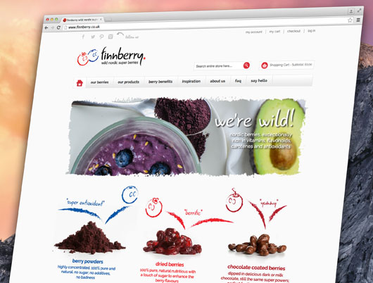 Finnberry nordic superberries, berry, website, bakewell