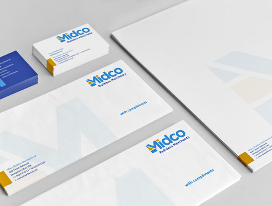 midco building merchants, bakewell, derbyshire, branding and logo design